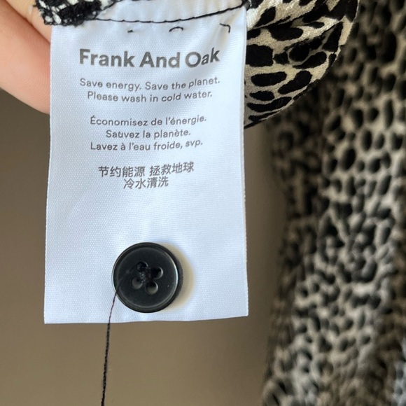 Frank + Oak Animal-Print Button-Down Collared Blouse (Large) - Picture 3 of 8